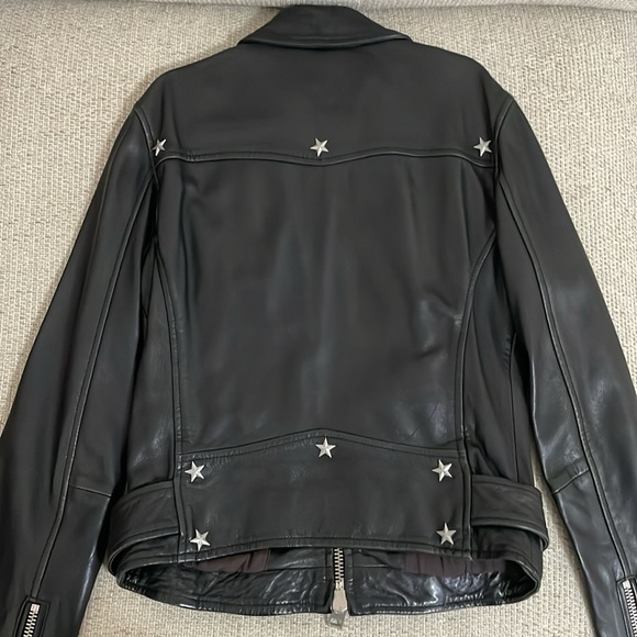 ALL SAINTS Limited Edition Raven Biker Leather Jacket size 0 Black - Picture 2 of 7